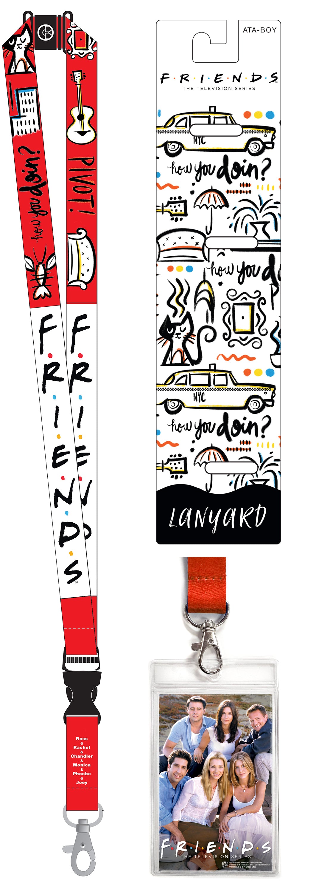 Friends Lanyard with Breakaway Clip and ID Holder