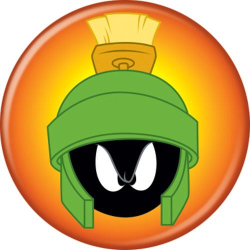Looney Tunes Marvin The Martian Button 1.25in Round