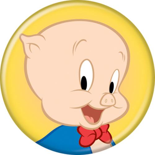 Looney Tunes Porky Pig Button 1.25in Round