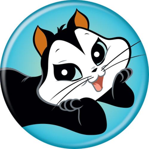Looney Tunes Pussyfoot Button 1.25in Round
