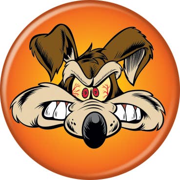Looney Tunes Wile E 1.25" Round Button