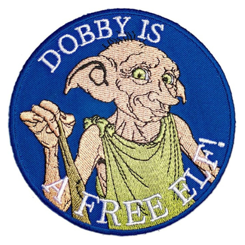 Harry Potter Dobby is a Free Elf Iron-On  Patch