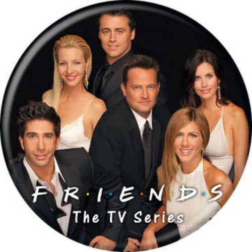 Friends Cast on Black Round 1.25" Button