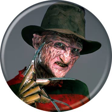 A Nightmare On Elm Street On Grey Button 1.25in Round