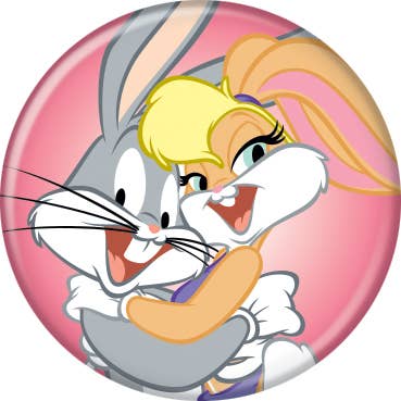 Looney Tunes Bugs and Lola 1.25" Round Button