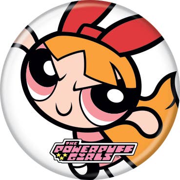 Powerpuff Girls Blossom on White 1.25" Round Button