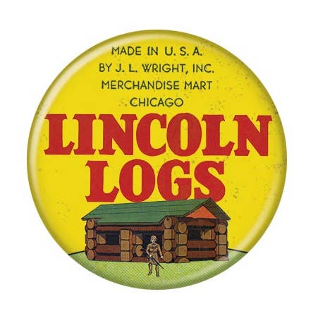 Lincoln Logs 1.25" Round Button