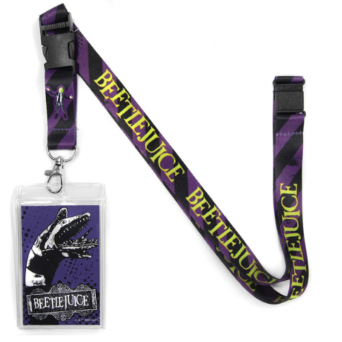 Beetlejuice Lanyard with Breakaway Clip and ID Card Holder