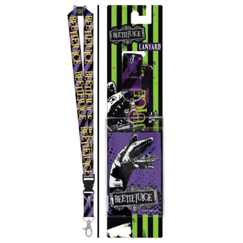 Beetlejuice Lanyard with Breakaway Clip and ID Card Holder