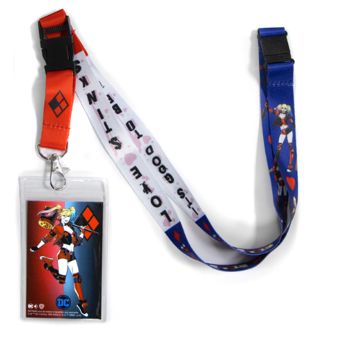 Harley Quinn Lanyard with Breakaway Clip and ID Card Holder