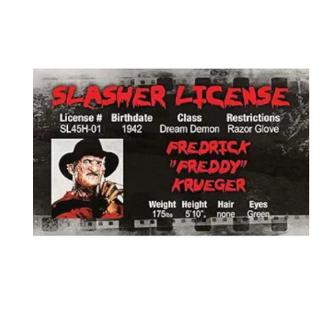 Freddy Kruger ID  Card