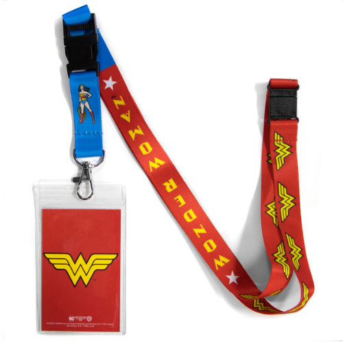 Wonder Woman Lanyard with Breakaway Clip and ID Card Holder