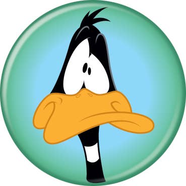 Looney Tunes Daffy 1.25" Round Button