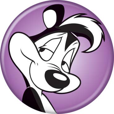 Looney Tunes Pepe 1.25" Round Button